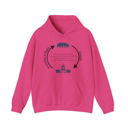 Declaration of Independence Government Quote Hooded Sweatshirt
