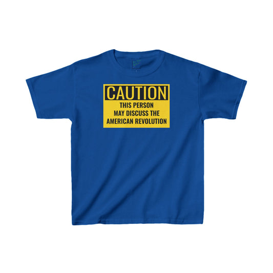 Caution Tee: American Revolution, Kids Heavy Cotton Tee