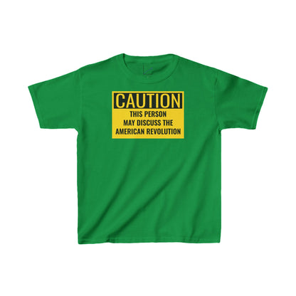 Caution Tee: American Revolution, Kids Heavy Cotton Tee