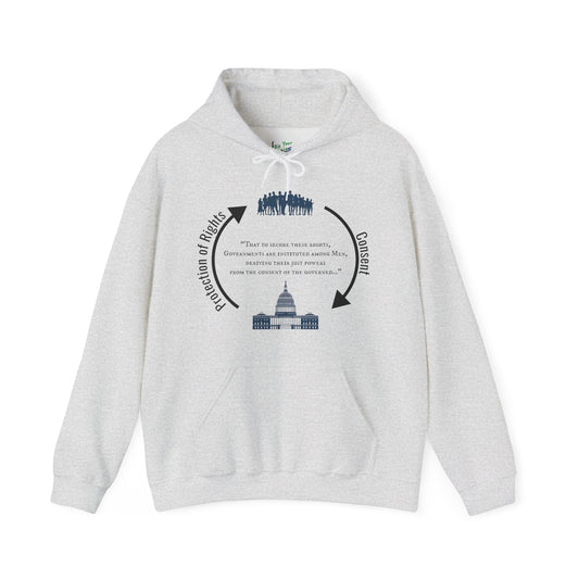 Declaration of Independence Government Quote Hooded Sweatshirt