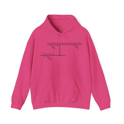 Education vs. Schooling Sentence Diagram Hooded Sweatshirt