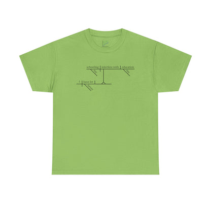 Education vs. Schooling Sentence Diagram Tee