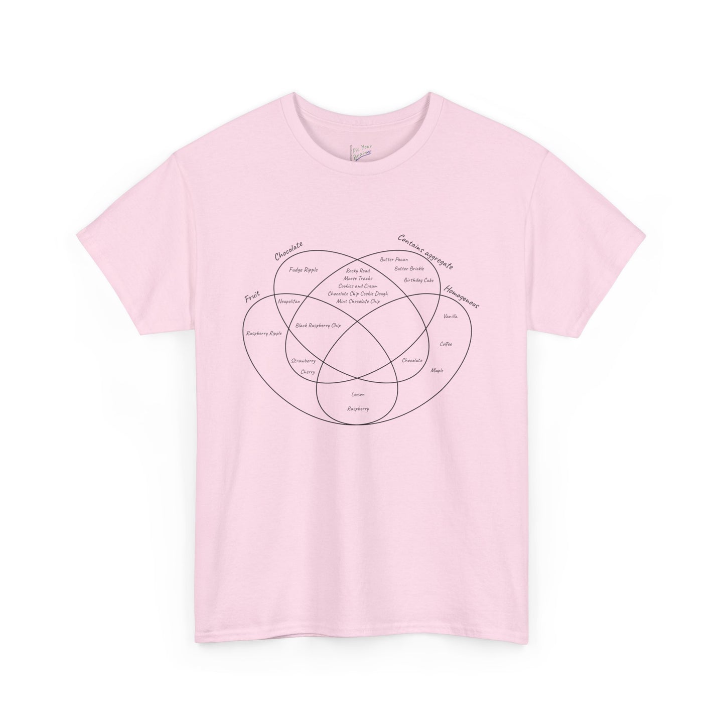 Ice Cream Flavors Venn Diagram Tee