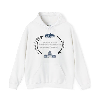 Declaration of Independence Government Quote Hooded Sweatshirt