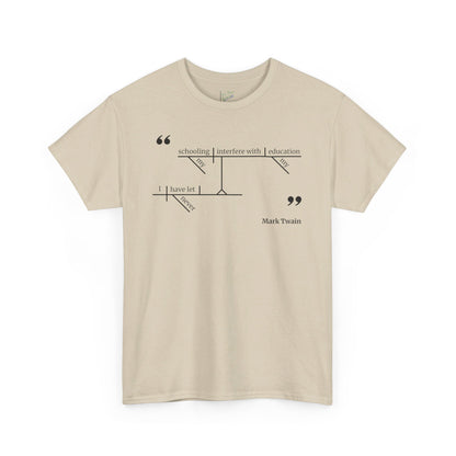 Mark Twain Education Sentence Diagram Tee