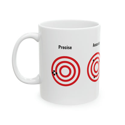 Precise vs. Accurate Ceramic Mug, 11oz