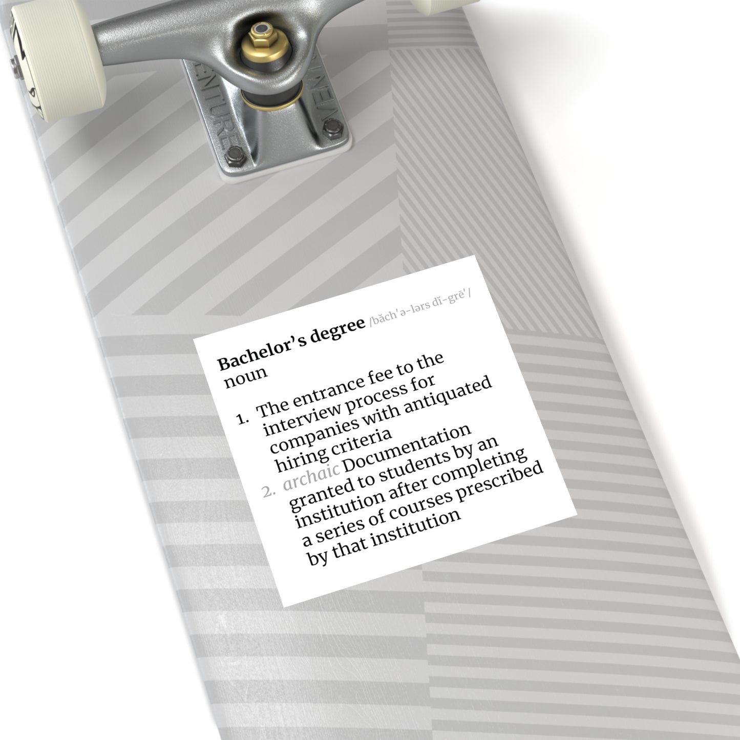 Bachelor's Degree Definition Square Sticker, Indoor\Outdoor