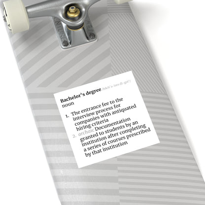 Bachelor's Degree Definition Square Sticker, Indoor\Outdoor